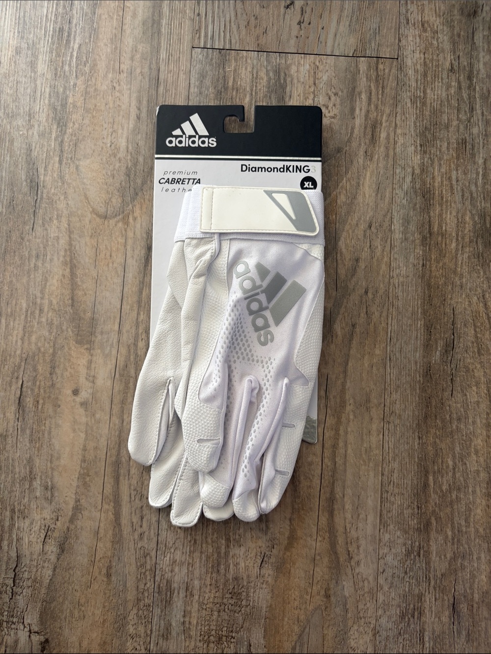 adidas White DiamondKING XL Batting Gloves